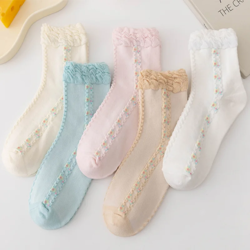 Bubble Lace Women's Socks Cute Little Floral Sweet Mesh Design Summer Thin Hollow Breathable Socks
Bubble Lace Women's Socks Cute Little Floral Sweet Mesh Design Summer Thin Hollow Breathable Socks
