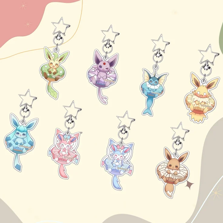Акриловый брелок 6 см Eeveelutions с изображением Эеви, Лифеона, Эспеона, милый иллюстрированный кулон для рюкзака, подарок для фанатов аниме
Акриловый брелок 6 см Eeveelutions с изображением Эеви, Лифеона, Эспеона, милый иллюстрированный кулон для рюкзака, подарок для фанатов аниме