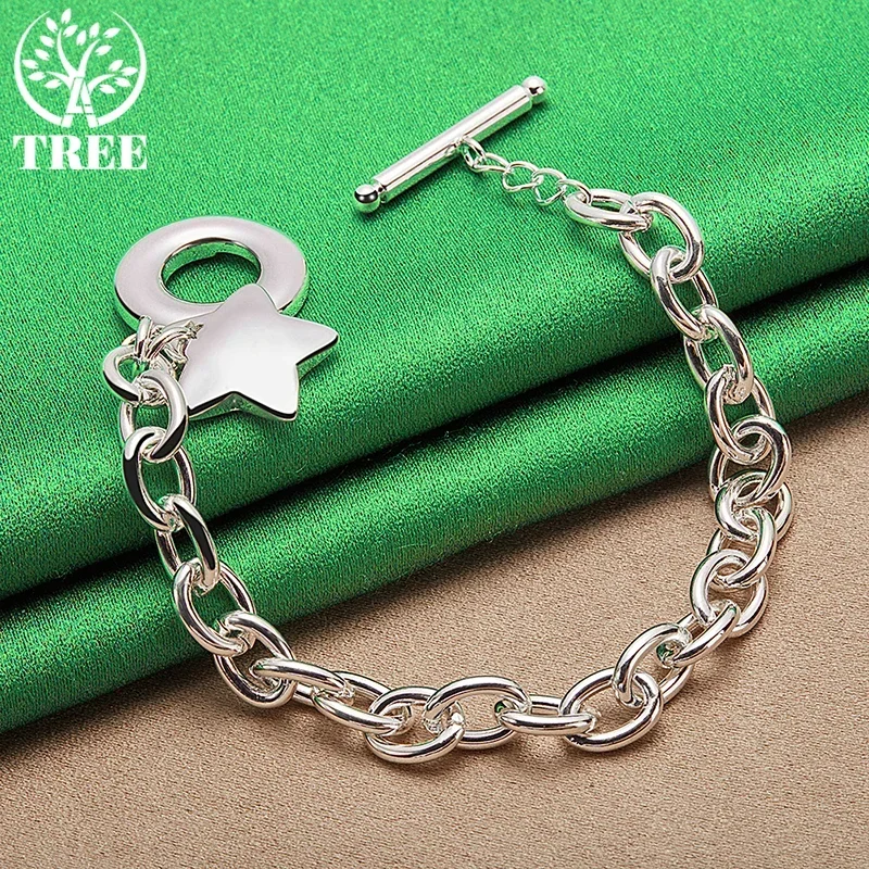 ALITREE 925 Sterling Silver Star Chain Bracelets For Women Engagement Christmas Birthday Party Gifts Fashion Charm Fine Jewelry
ALITREE 925 Sterling Silver Star Chain Bracelets For Women Engagement Christmas Birthday Party Gifts Fashion Charm Fine Jewelry