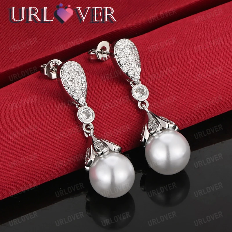 AAA Zircon 925 Sterling Silver 10mm Round Bead Drop Earring Women Classics Jewelry Engagement Party Wedding Accessories Gift
AAA Zircon 925 Sterling Silver 10mm Round Bead Drop Earring Women Classics Jewelry Engagement Party Wedding Accessories Gift