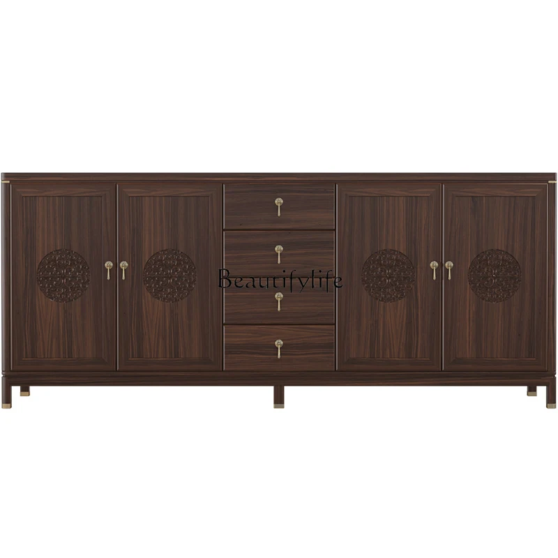 New Chinese side cabinet Solid wood living room storage entrance Household dining room cabinet Ebony storage
New Chinese side cabinet Solid wood living room storage entrance Household dining room cabinet Ebony storage