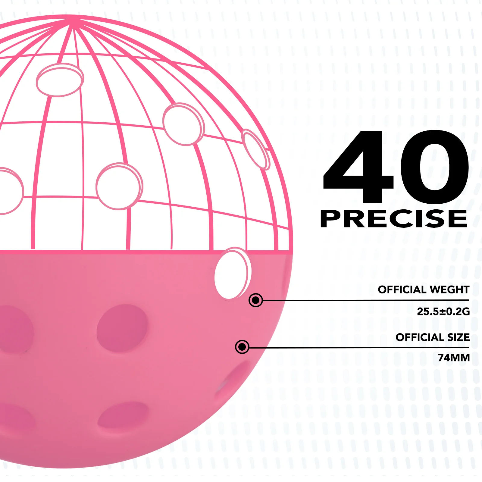 20pcs Pickleball 74MM Durable 40 Holes Outdoor Pickleballs 26g Outdoor for Competition pickleball Packs of Pickleballs
20pcs Pickleball 74MM Durable 40 Holes Outdoor Pickleballs 26g Outdoor for Competition pickleball Packs of Pickleballs