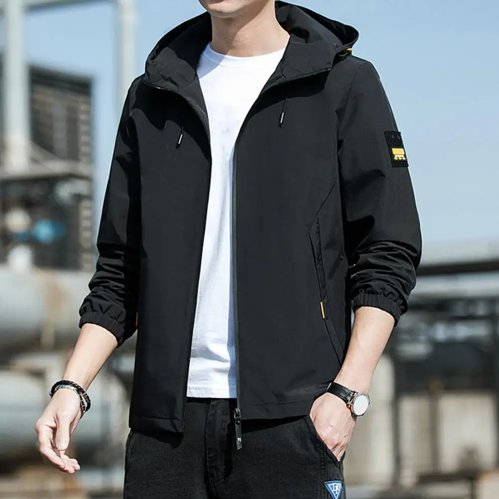 Cold Weather Jacket Stylish Men's Hooded Winter Coat Thin Solid Color Jacket with Pockets Zipper Closure Elastic for Autumn
Cold Weather Jacket Stylish Men's Hooded Winter Coat Thin Solid Color Jacket with Pockets Zipper Closure Elastic for Autumn