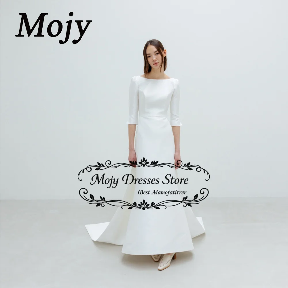 Mojy Elegant O Neck Korea Wedding Dresses Photos Shoot Customized Half Sleeve Soft Satin A Line Floor Corset Bridal Gown
Mojy Elegant O Neck Korea Wedding Dresses Photos Shoot Customized Half Sleeve Soft Satin A Line Floor Corset Bridal Gown
