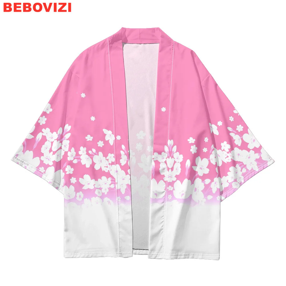 Кардиган с розовым цветочным принтом Haori Beach Yukata, модное повседневное кимоно, уличная одежда для мужчин и женщин, азиатская одежда больших размеров
Кардиган с розовым цветочным принтом Haori Beach Yukata, модное повседневное кимоно, уличная одежда для мужчин и женщин, азиатская одежда больших размеров