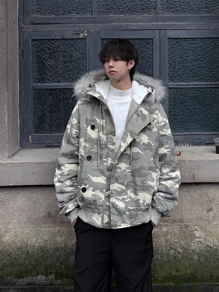 TGNG Men's Camouflage Parka Coat Thiened Winter Warm Hooded Coat with Fur Collar Workwear Cotton Jaet for Couples
TGNG Men's Camouflage Parka Coat Thiened Winter Warm Hooded Coat with Fur Collar Workwear Cotton Jaet for Couples