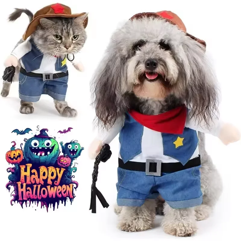Хэллоуин Забавная одежда для кошек Одежда для косплея для собак и кошек Комбинезон для домашних животных Ковбойский костюм со шляпой Забавный костюм для кошек Маленькие собаки 
Хэллоуин Забавная одежда для кошек Одежда для косплея для собак и кошек Комбинезон для домашних животных Ковбойский костюм со шляпой Забавный костюм для кошек Маленькие собаки
