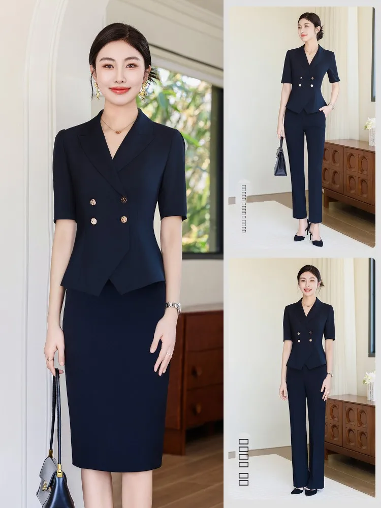 Лето 2023, облегающий женский костюм ort Sve Profional, тонкий высококачественный повседневный карьерный наряд для женщин
Лето 2023, облегающий женский костюм ort Sve Profional, тонкий высококачественный повседневный карьерный наряд для женщин