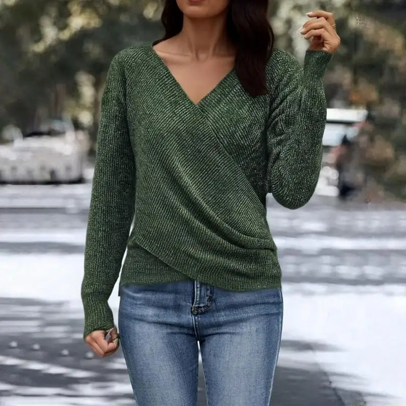 31BF стильный женский пуловер с v-образным вырезом, свитер с длинными рукавами, мягкие и легкие вязаные топы, модный наряд для
31BF стильный женский пуловер с v-образным вырезом, свитер с длинными рукавами, мягкие и легкие вязаные топы, модный наряд для