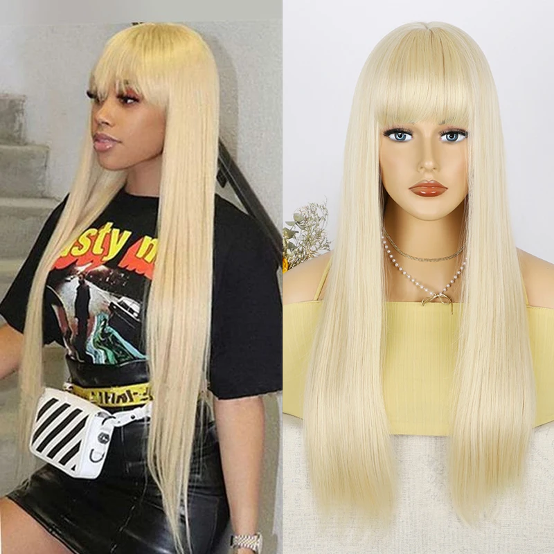 Long Straight Blonde Pink and Blue Synthetic Wigs with Bangs Cosplay Party Natural Hair Wig for Women Daily Heat Resistant Wig
Long Straight Blonde Pink and Blue Synthetic Wigs with Bangs Cosplay Party Natural Hair Wig for Women Daily Heat Resistant Wig