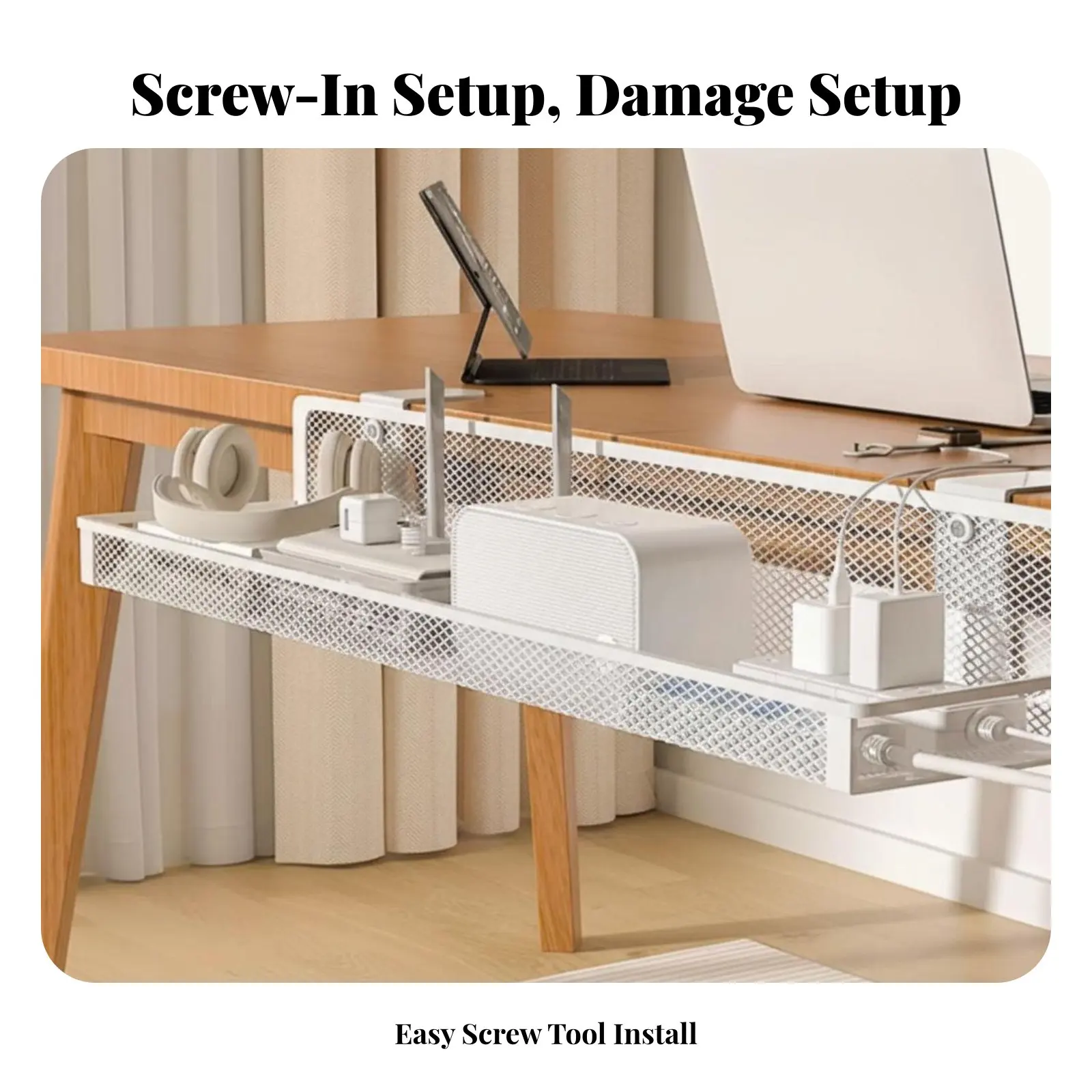 Adhesive Slide-in Holder Punch-Free Installation Adhesive Wire Management Tray Space Saving Multi-Purpose for Gamers, Study Room
Adhesive Slide-in Holder Punch-Free Installation Adhesive Wire Management Tray Space Saving Multi-Purpose for Gamers, Study Room