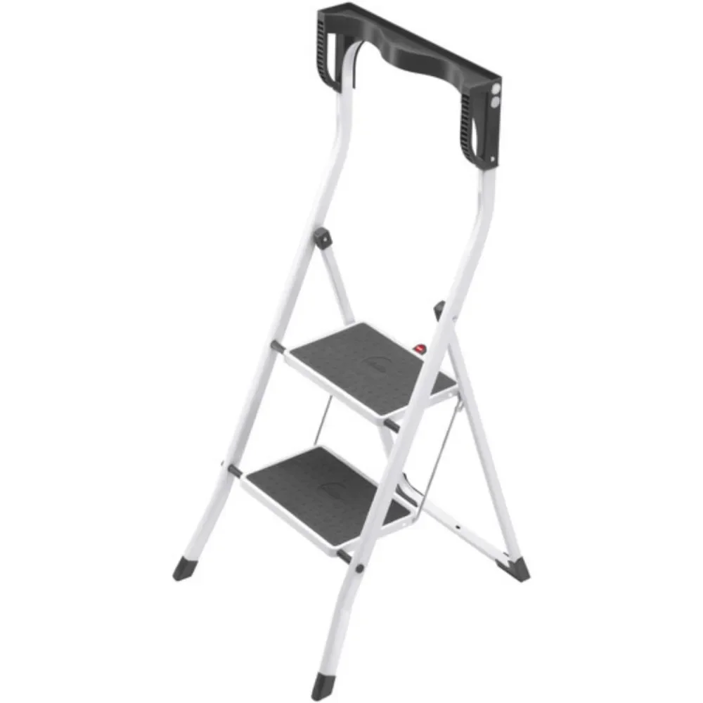 %a Hailo Safety Plus | Steel Folding Stepladder | Two Large Steps with Non-Skid mats | High Curved Safety bar and Storage Tray 
%a Hailo Safety Plus | Steel Folding Stepladder | Two Large Steps with Non-Skid mats | High Curved Safety bar and Storage Tray