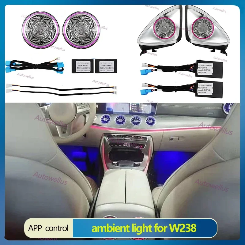 Светодиодная вентиляционная насадка для приборной панели, лампа для Mercedes-Benz E Coupe W238, крышка динамика двери на выходе, 3D твитер, окружающий свет
Светодиодная вентиляционная насадка для приборной панели, лампа для Mercedes-Benz E Coupe W238, крышка динамика двери на выходе, 3D твитер, окружающий свет