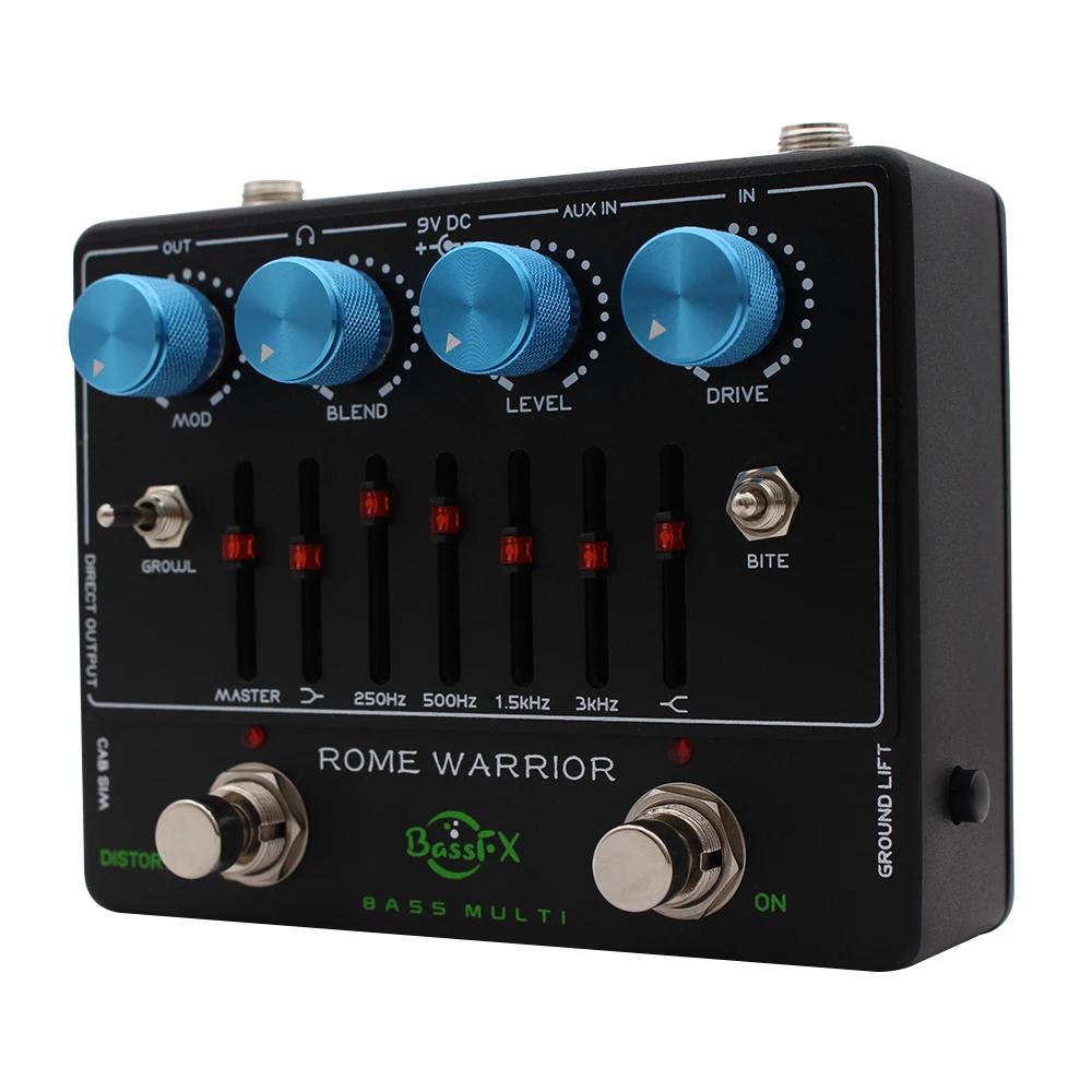 Fanmuzk Rome Warrior Analog Bass Preamp Pedal with 6-Band Graphic EQ Headphone Jack And Aux-In Input for Electric Bass Effect
Fanmuzk Rome Warrior Analog Bass Preamp Pedal with 6-Band Graphic EQ Headphone Jack And Aux-In Input for Electric Bass Effect