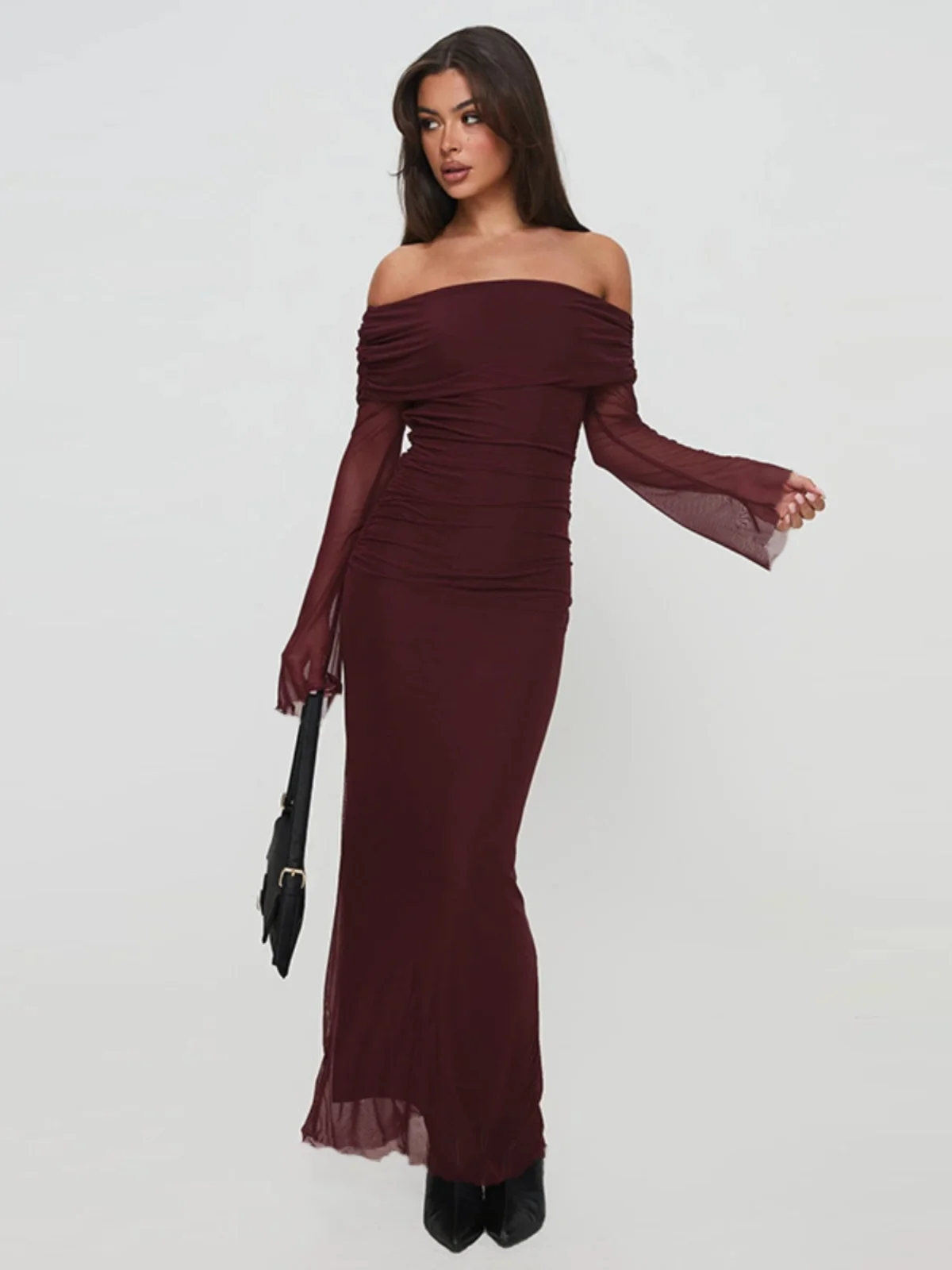 Sexy Slim Mesh One Shoulder Dress Women's mid Waist Pure Color Polyester Fabric Long Skirt Sleeveless Bodycon Gown JY24361PFO
Sexy Slim Mesh One Shoulder Dress Women's mid Waist Pure Color Polyester Fabric Long Skirt Sleeveless Bodycon Gown JY24361PFO