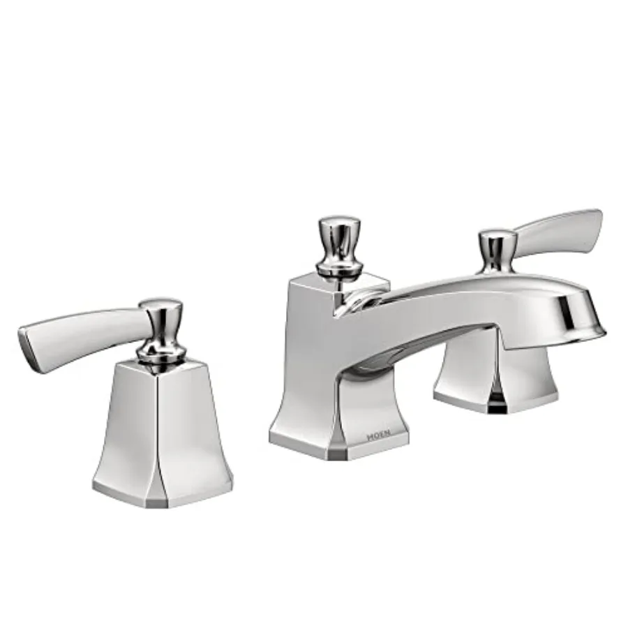 Chrome Two Handle Widespread Bathroom Sink Faucet with Valve Included 84926
Chrome Two Handle Widespread Bathroom Sink Faucet with Valve Included 84926