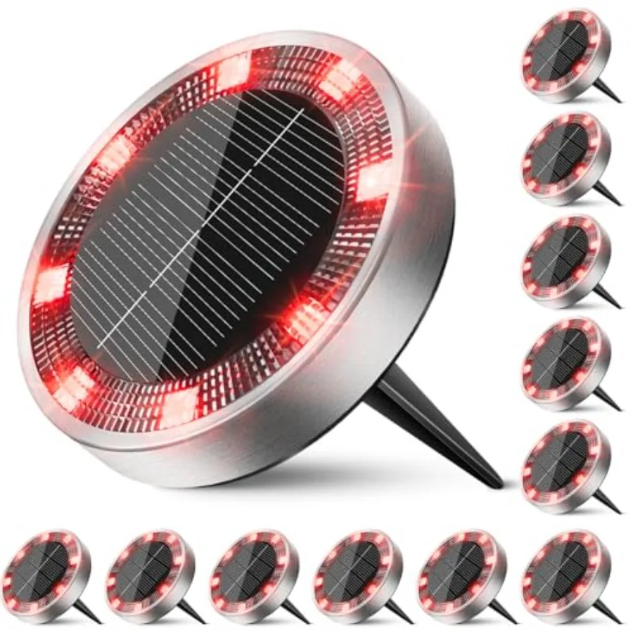 Solar Ground Lights Outdoor, 1 Flat Solar Powe Disc Lights, IP68 Waterproof, Anti-Rust, Landscape Lighting for Pathway Garden Y
Solar Ground Lights Outdoor, 1 Flat Solar Powe Disc Lights, IP68 Waterproof, Anti-Rust, Landscape Lighting for Pathway Garden Y