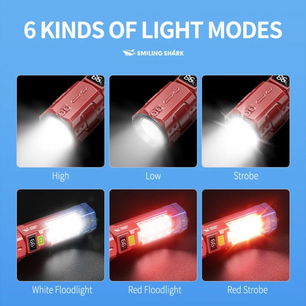 Strong Light LED Display Flashlight Digital Display with Side Light Telescopic Zoom Torch Waterproof Long-Range
Strong Light LED Display Flashlight Digital Display with Side Light Telescopic Zoom Torch Waterproof Long-Range