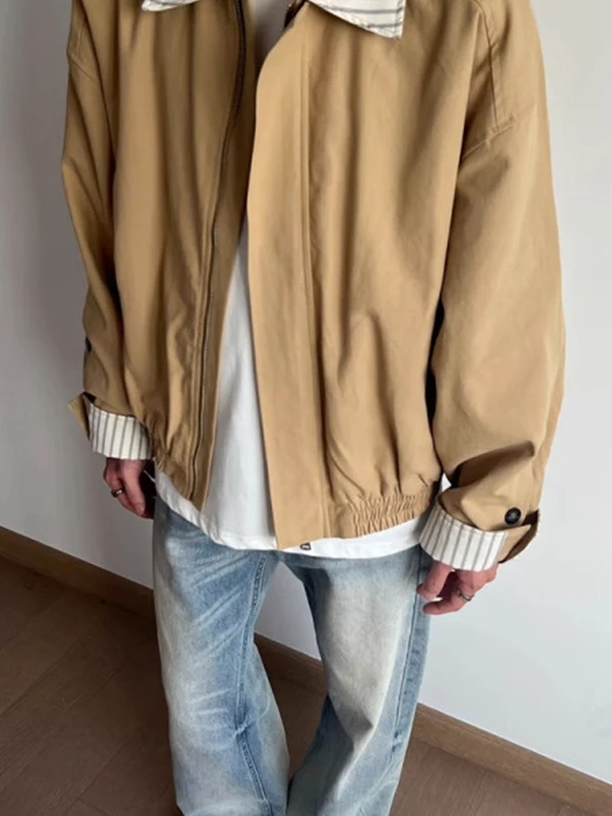 Money Pattern Patchwork Stripes Flip Collar Jaet Men Women Spring Autumn American Sle Outerwear Design Couple Tops
Money Pattern Patchwork Stripes Flip Collar Jaet Men Women Spring Autumn American Sle Outerwear Design Couple Tops