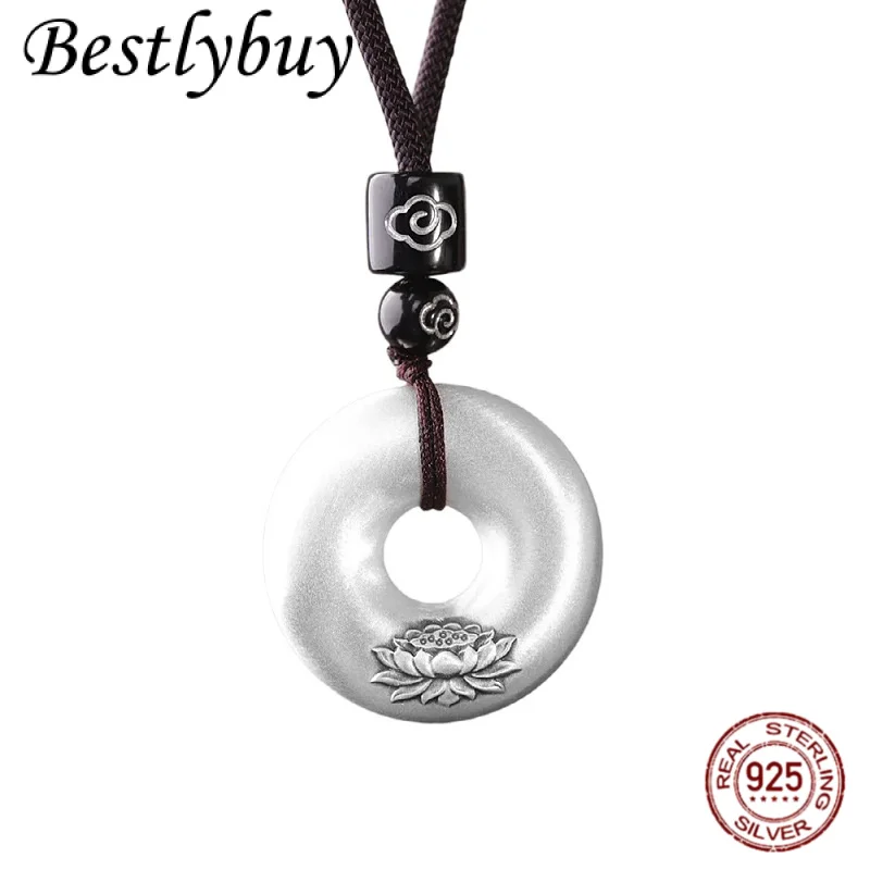 new 999 Retro Simple Solid Lotus Peace Buckle Pendant in Pure Silver, Lucky Talisman for Men and Women
new 999 Retro Simple Solid Lotus Peace Buckle Pendant in Pure Silver, Lucky Talisman for Men and Women