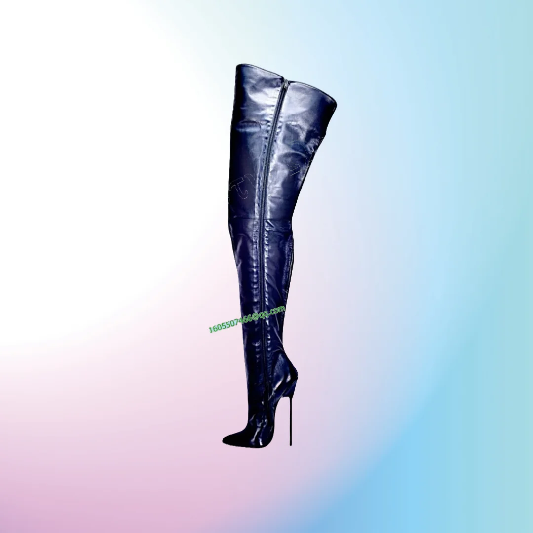 Black Metal Heel Long Zipper Boots Solid Pointed Toe Thigh High High Heel Shoes Solid Sexy Women Shoes New Zapatos Para Mujere
Black Metal Heel Long Zipper Boots Solid Pointed Toe Thigh High High Heel Shoes Solid Sexy Women Shoes New Zapatos Para Mujere