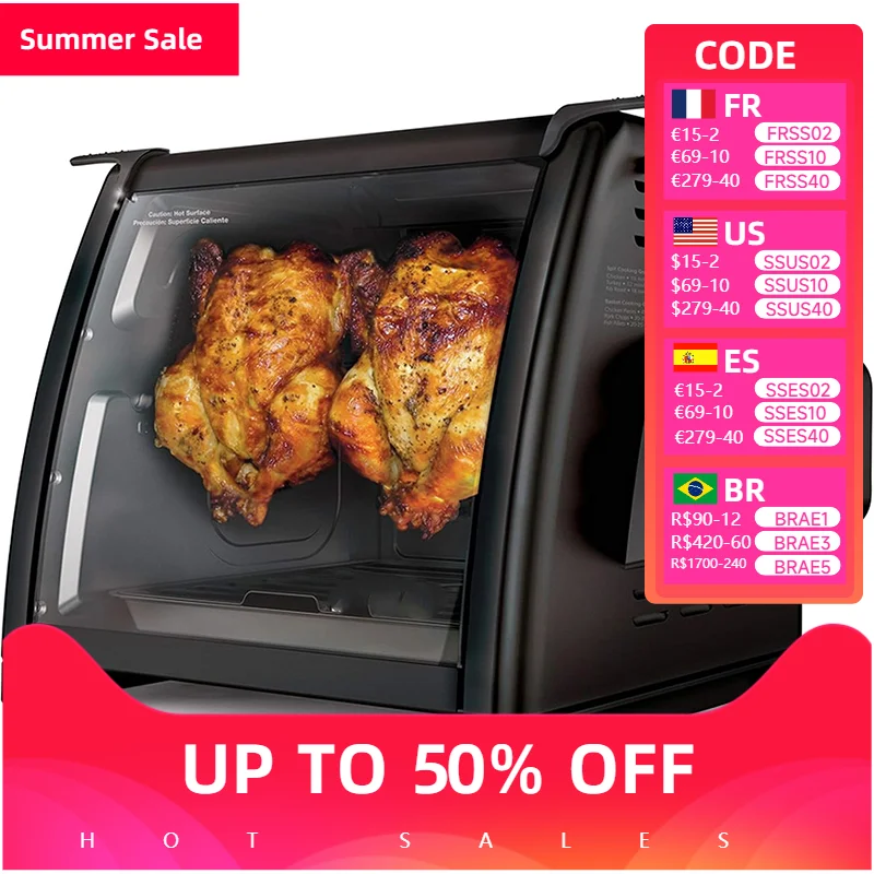 Electric oven 1000W Large capacity chicken oven 25-250℃ household oven knob temperature control
Electric oven 1000W Large capacity chicken oven 25-250℃ household oven knob temperature control