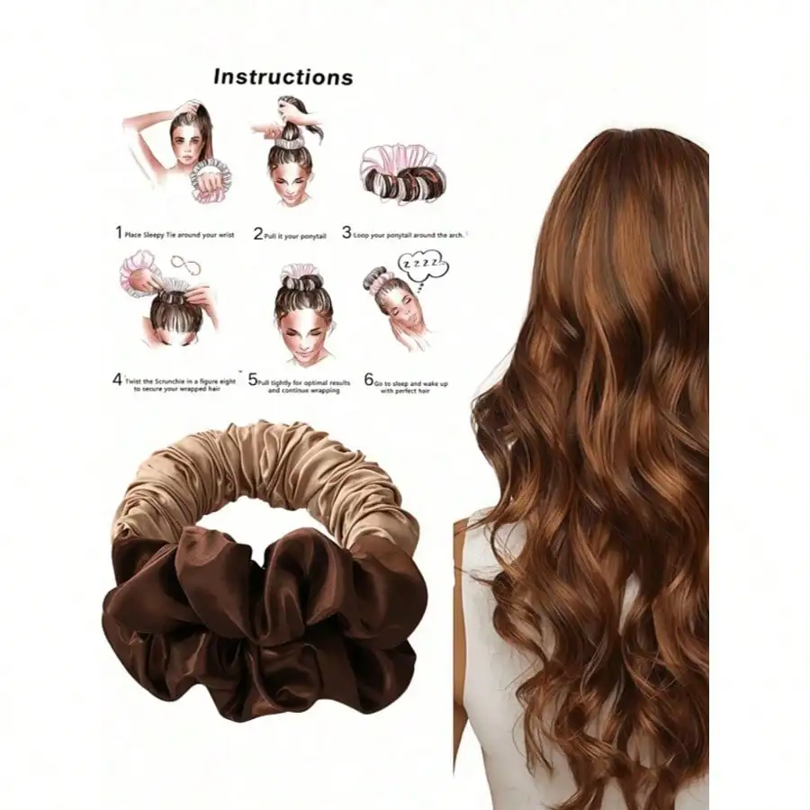 1Pc Satin No Heat Hair Curler Scrunchies, Soft Sleep Hair Tie for Long Curly Hair, Hair Accessory for Daily Sports Gift
1Pc Satin No Heat Hair Curler Scrunchies, Soft Sleep Hair Tie for Long Curly Hair, Hair Accessory for Daily Sports Gift