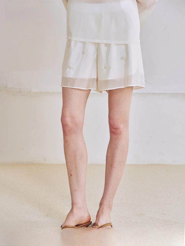 Hamere Cool Copper Ammonia Fabric Loose Romantic Beaded Transparent Versatile Wide Leg orts Women's Casual Pants
Hamere Cool Copper Ammonia Fabric Loose Romantic Beaded Transparent Versatile Wide Leg orts Women's Casual Pants