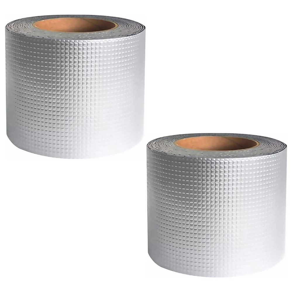 2pcs Waterproof Tape Heavy Duty Insulation Glue Self Fixing Aluminum Foil Pipe Repairing Butyl Rubber Material Strong Adhesion
2pcs Waterproof Tape Heavy Duty Insulation Glue Self Fixing Aluminum Foil Pipe Repairing Butyl Rubber Material Strong Adhesion