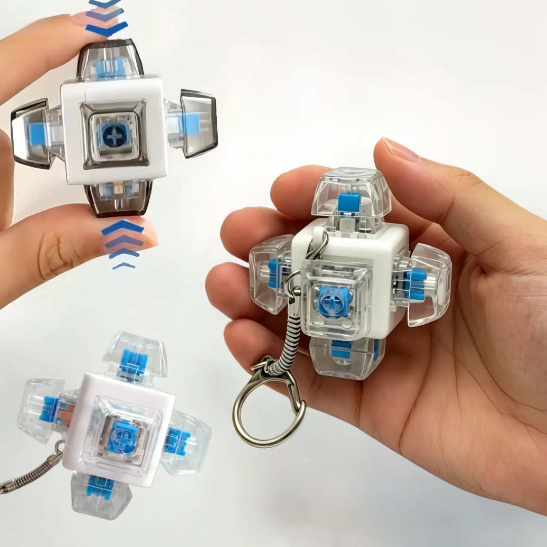 6Key Finger Button Anti-stress Toys Mechanical Keyboard Keycaps Office Decompression Calming Keychain Gifts For Children Adults
6Key Finger Button Anti-stress Toys Mechanical Keyboard Keycaps Office Decompression Calming Keychain Gifts For Children Adults