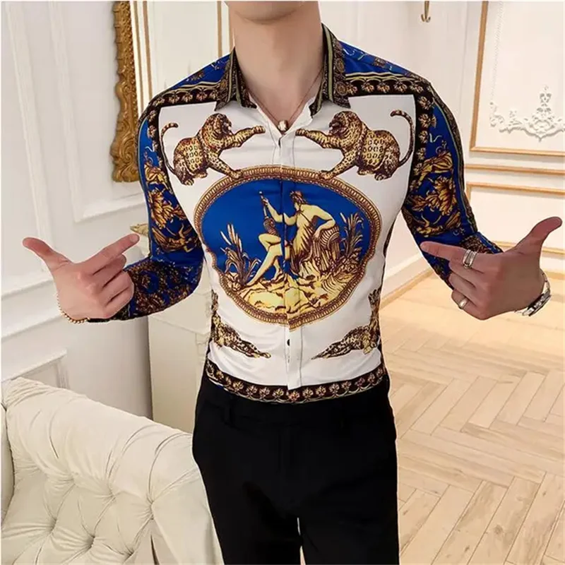Men's casual light luxury French printed shirt - high-end design, machine washable, versatile for all seasons, daily
Men's casual light luxury French printed shirt - high-end design, machine washable, versatile for all seasons, daily
