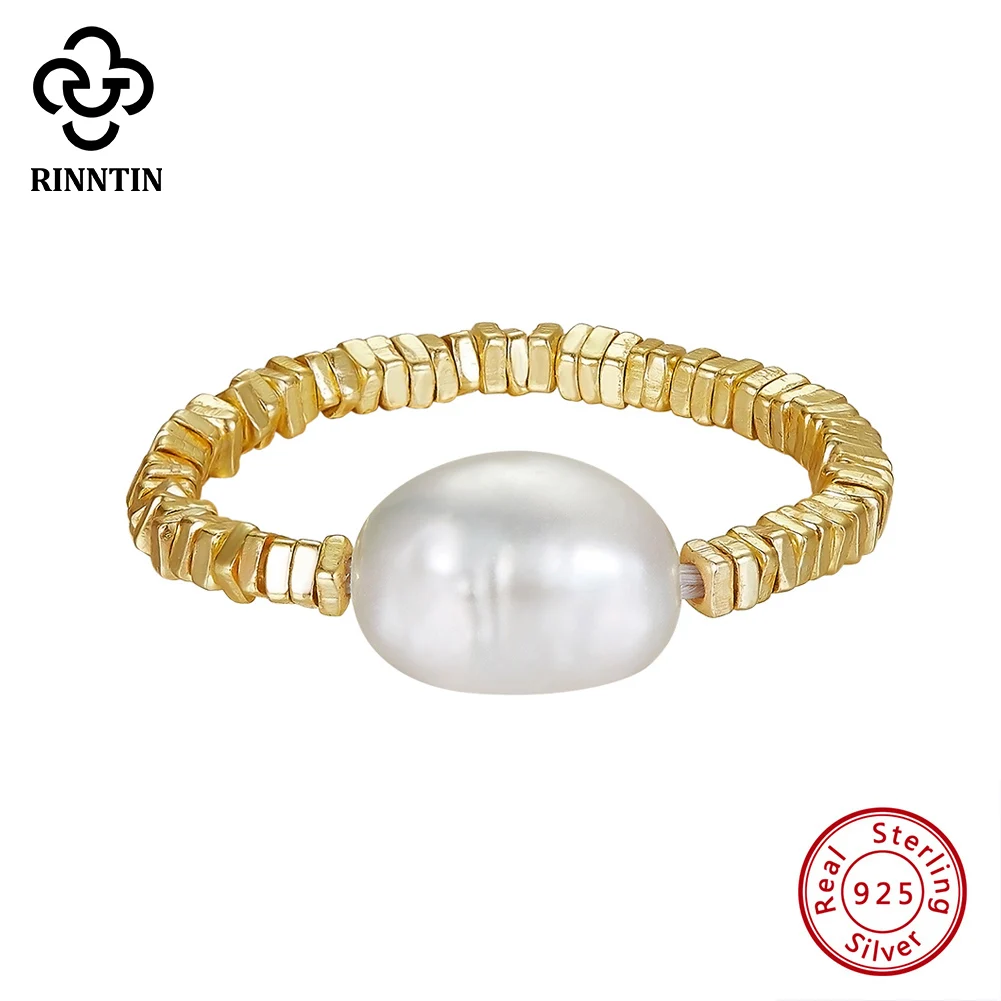 Rinntin 925 Sterling Silver 14K Gold Nugget Chain Ring with Exquisite Natural Pearl for Women Fashion Party Jewelry GPR21
Rinntin 925 Sterling Silver 14K Gold Nugget Chain Ring with Exquisite Natural Pearl for Women Fashion Party Jewelry GPR21