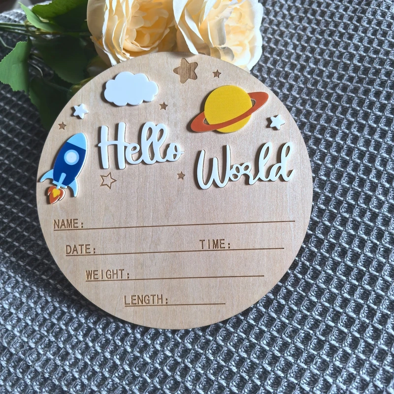 Hello World baby photo props, infant growth milestone month chart, eco-friendly wood pieces, HLX0056
Hello World baby photo props, infant growth milestone month chart, eco-friendly wood pieces, HLX0056