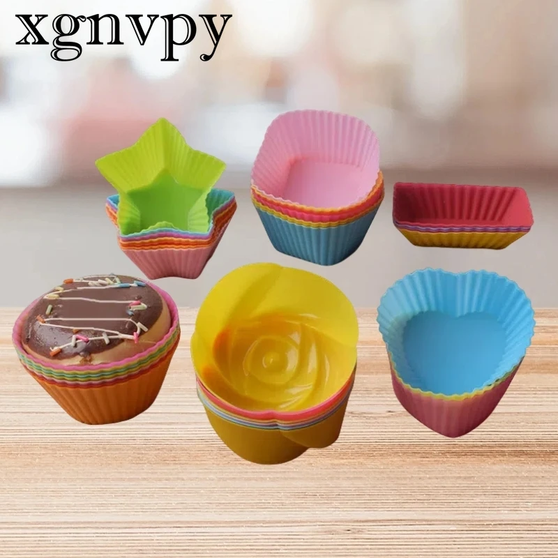 xgnvpy Round Heart Star Square Rose Silicone Muffin Cups Mousse Cake Molds for Baking Cupcakes Decorative Tools
xgnvpy Round Heart Star Square Rose Silicone Muffin Cups Mousse Cake Molds for Baking Cupcakes Decorative Tools
