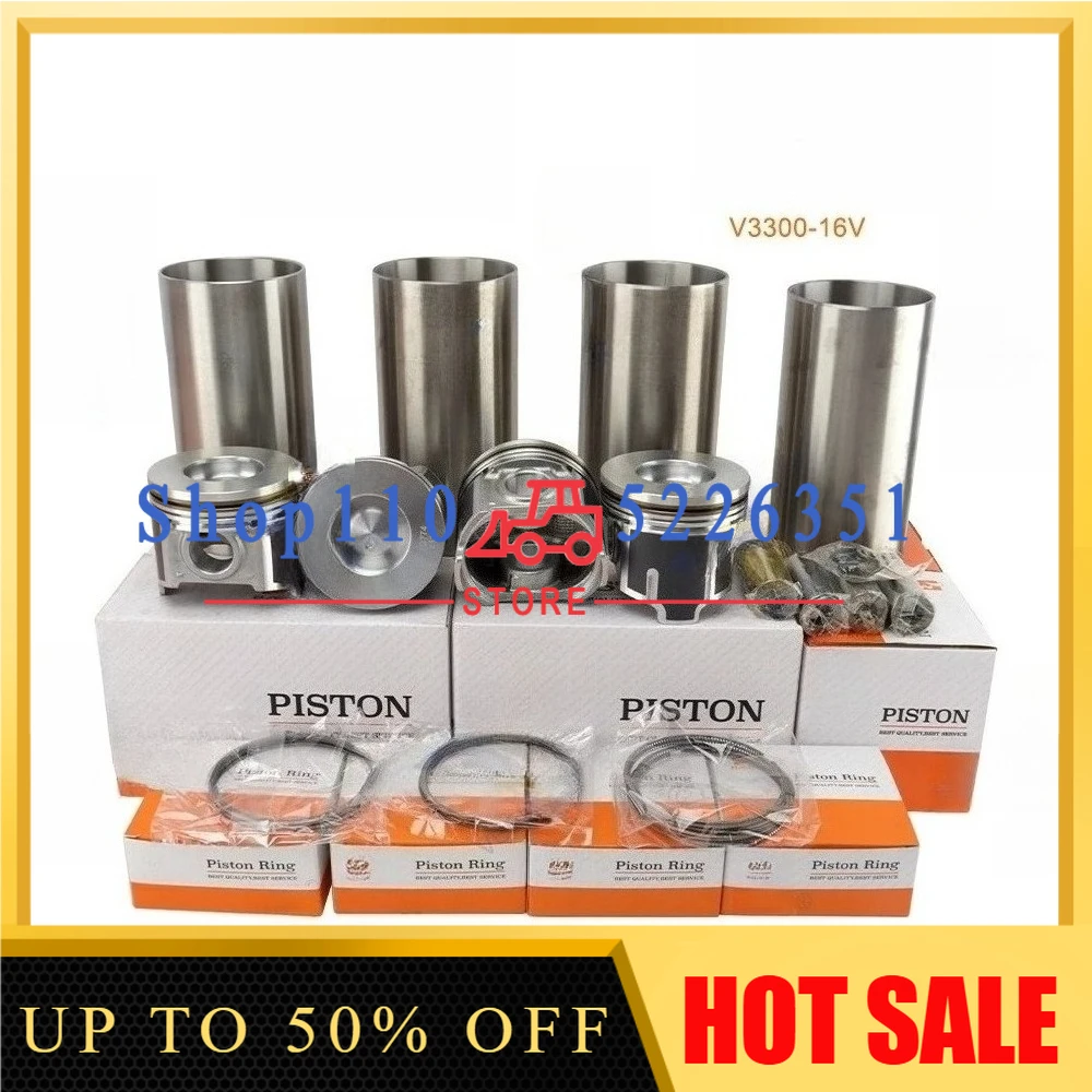 V3307 Overhaul Rebuild Kit Piston With Rings Cylinder Liner Set Engine Parts For Kubota 94*2+1.5+3
V3307 Overhaul Rebuild Kit Piston With Rings Cylinder Liner Set Engine Parts For Kubota 94*2+1.5+3