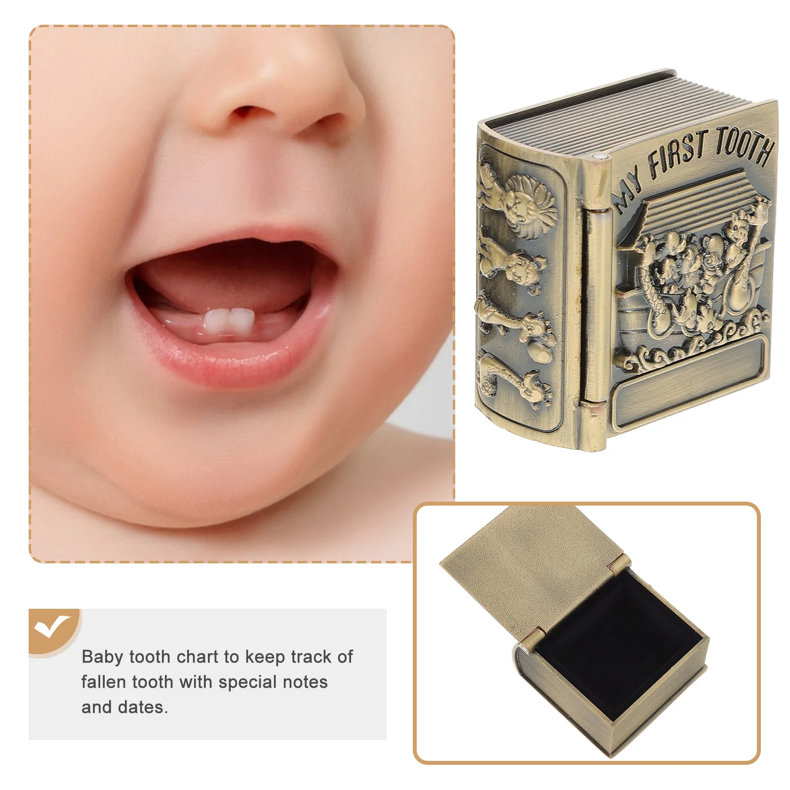 2 Pcs Baby Metal Tooth Boxes Kids Keepsake Teeth Cases Flannel Lined Durable Storage Container Retro Animal Design Birthday Gift
2 Pcs Baby Metal Tooth Boxes Kids Keepsake Teeth Cases Flannel Lined Durable Storage Container Retro Animal Design Birthday Gift