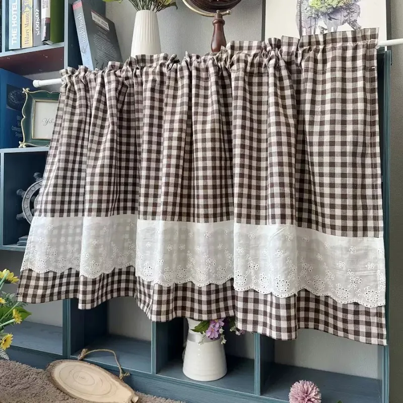 Buffalo Check Tier Window Curtain with Lace Rod Pocket Plaid Drapes Light Filtering Drapes for Kitchen Bedroom Living Room Decor
Buffalo Check Tier Window Curtain with Lace Rod Pocket Plaid Drapes Light Filtering Drapes for Kitchen Bedroom Living Room Decor