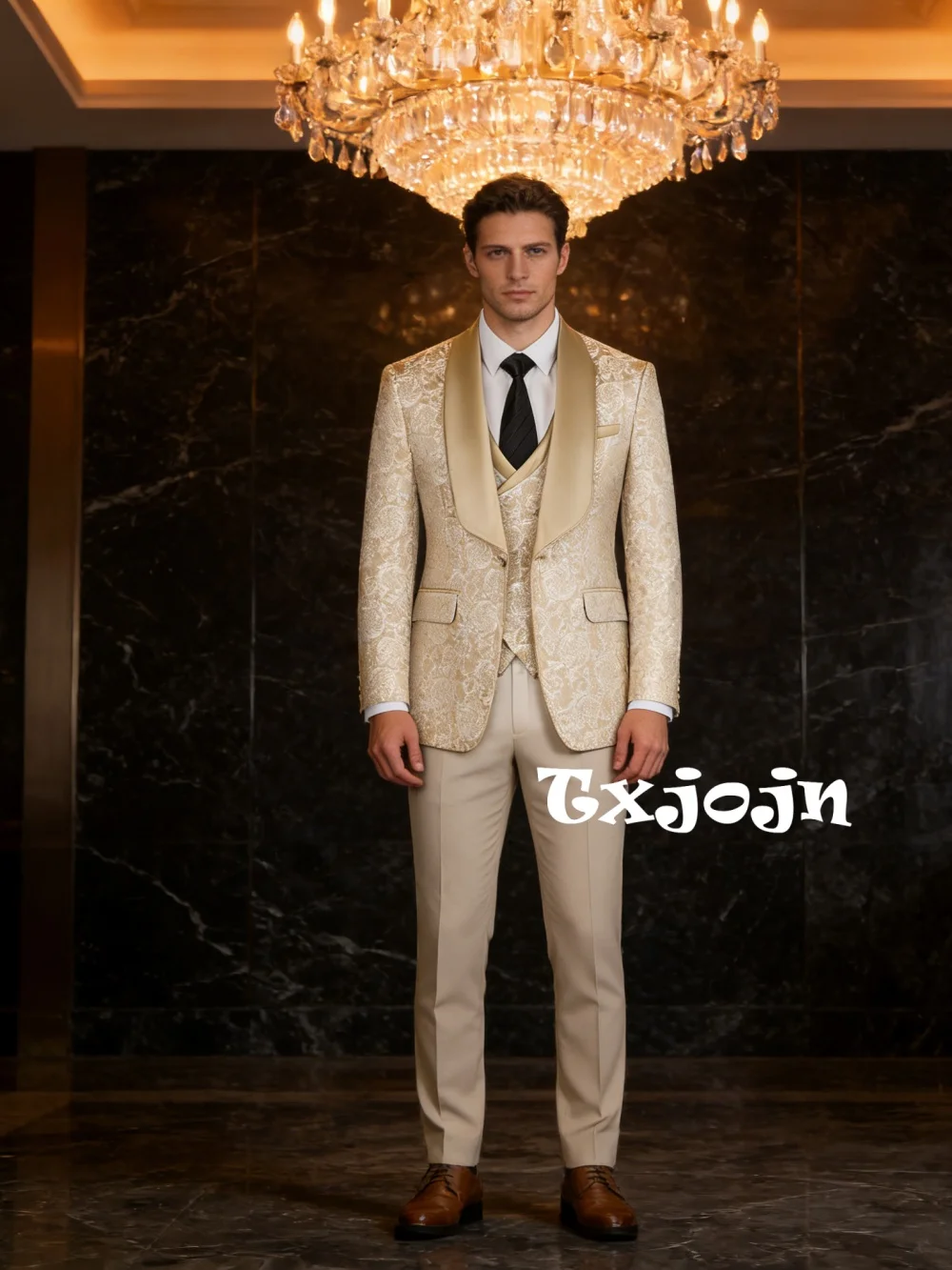 New Men's Jacquard Suit Set 3 Pieces Banquet Party Wear Chic Formal Shawl Lapel Suits For Men Classy Handsome Tuxedo XS-4XL
New Men's Jacquard Suit Set 3 Pieces Banquet Party Wear Chic Formal Shawl Lapel Suits For Men Classy Handsome Tuxedo XS-4XL