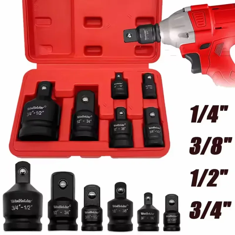 Impact Socket Wrench Convertor Adapter Set 1/2 to 3/8 3/8 to 1/4 3/4 to 1/2 Reducer Spanner Car Bicycle Garage Drive Repair Tool
Impact Socket Wrench Convertor Adapter Set 1/2 to 3/8 3/8 to 1/4 3/4 to 1/2 Reducer Spanner Car Bicycle Garage Drive Repair Tool