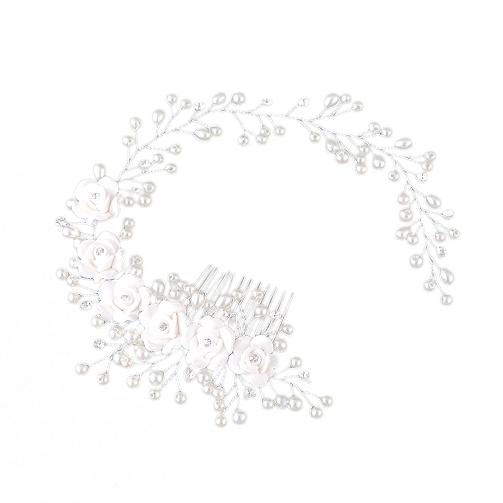 White Hair Comb Elegant Bridal Accessories Wedding Pearls Flower Design Long Lasting Easy to Wear Fits Occasions Hair Pin
White Hair Comb Elegant Bridal Accessories Wedding Pearls Flower Design Long Lasting Easy to Wear Fits Occasions Hair Pin