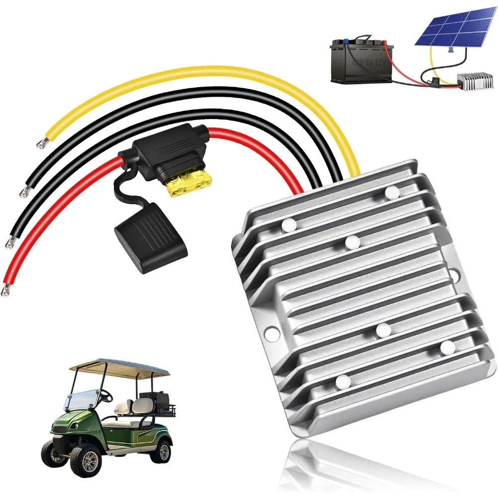 36V 48V Step Down to 12V Converter 20A Voltage Regulator with Fuse Waterproof Voltage Reducer for Golf Cart Club Car LED Lights
36V 48V Step Down to 12V Converter 20A Voltage Regulator with Fuse Waterproof Voltage Reducer for Golf Cart Club Car LED Lights
