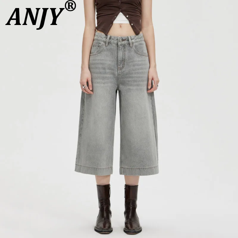 ANJY Summer New Women Chic Cropped Jeans Washen Denim Distressed American Retro Casual Versatile Elegant Stylish Ins Pants A9704
ANJY Summer New Women Chic Cropped Jeans Washen Denim Distressed American Retro Casual Versatile Elegant Stylish Ins Pants A9704