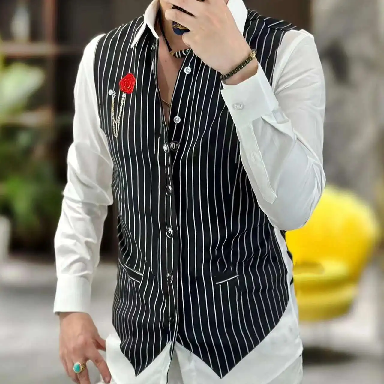 Fashion Fake Two Items Shirt Men Business Formal Dress Shirt Streetwear Social Camisa Masculina Long Sleeve Striped Shirt Men
Fashion Fake Two Items Shirt Men Business Formal Dress Shirt Streetwear Social Camisa Masculina Long Sleeve Striped Shirt Men