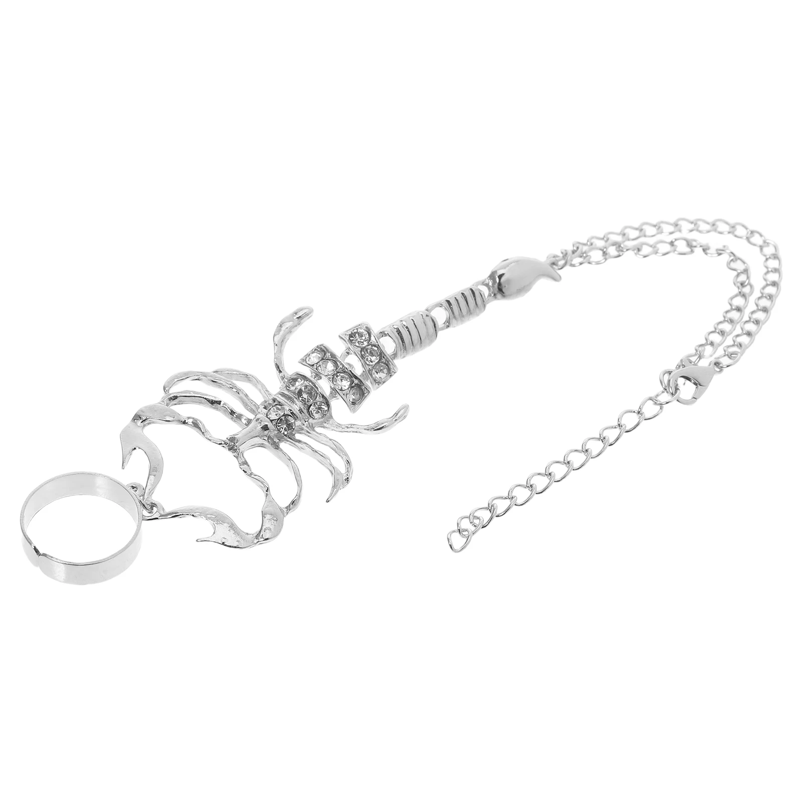 Scorpion Ring Bracelet Hand Chain Punk Style One Size Fits Most Women Party Ring Chain Jewelry Flash Drill Scorpion Bracelet
Scorpion Ring Bracelet Hand Chain Punk Style One Size Fits Most Women Party Ring Chain Jewelry Flash Drill Scorpion Bracelet