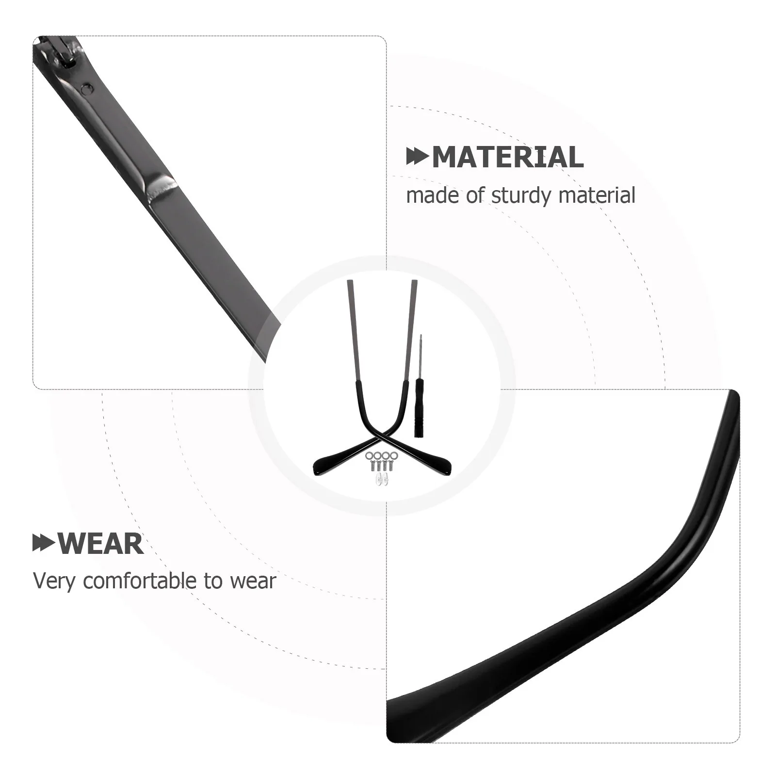 1Pair Glasses Arm Replacement Metal Eyeglasses Arms Repair Kit Stable Universal Glasses Replacement Temples for Myopia
1Pair Glasses Arm Replacement Metal Eyeglasses Arms Repair Kit Stable Universal Glasses Replacement Temples for Myopia