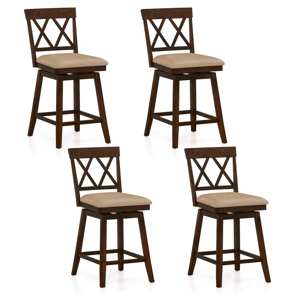 Bar Stools Set of 4 for Kitchen Island, 24 Counter Height Chair with Ergonomic Backrest, Foot Rest, Padded Seat amp Solid Wood
Bar Stools Set of 4 for Kitchen Island, 24 Counter Height Chair with Ergonomic Backrest, Foot Rest, Padded Seat amp Solid Wood