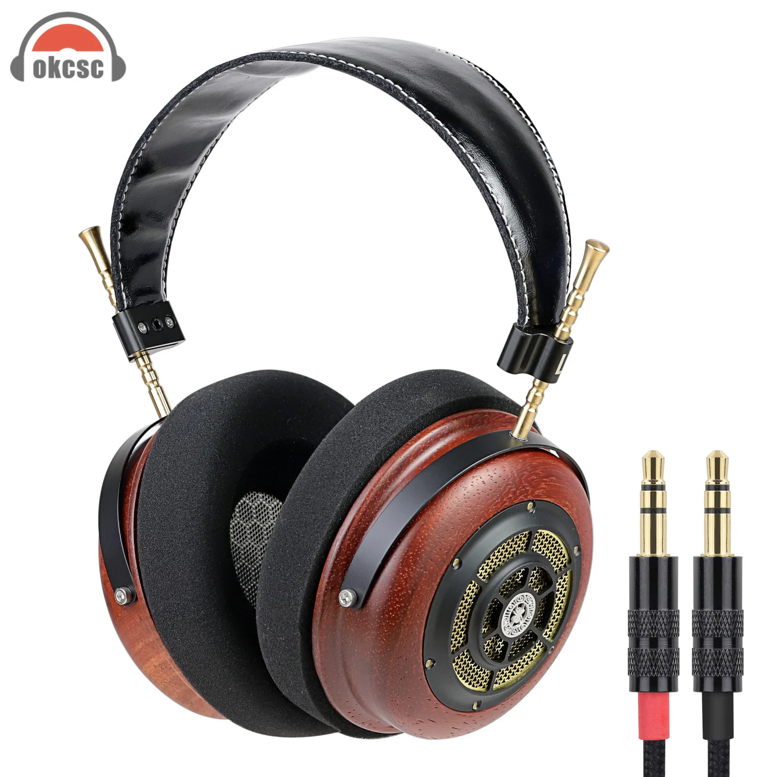 OKCSC Retro Wooden Headphones Closed-rosewood Earphones S2 Planar Speaker Driver with Dual 3.5 Braided Headphones Upgraded Cable
OKCSC Retro Wooden Headphones Closed-rosewood Earphones S2 Planar Speaker Driver with Dual 3.5 Braided Headphones Upgraded Cable