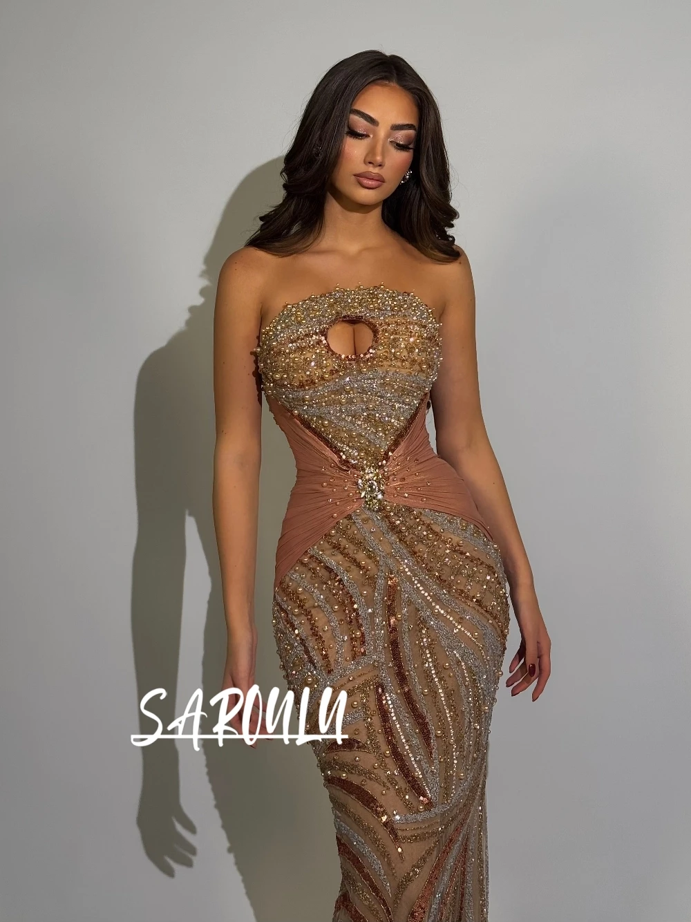 Cutout Bust Sexy Formal Evening Dress For Prom & Gala Unique Strapless Dainty Beaded Sequined Pearls Cocktail Gown Customized
Cutout Bust Sexy Formal Evening Dress For Prom & Gala Unique Strapless Dainty Beaded Sequined Pearls Cocktail Gown Customized