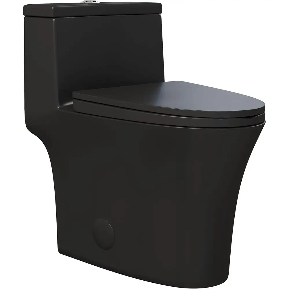 Унитаз-моноблок с двойным смывом, удлиненный, матовый черный, 12 дюймов, 1.1/1.6 GPF
Унитаз-моноблок с двойным смывом, удлиненный, матовый черный, 12 дюймов, 1.1/1.6 GPF