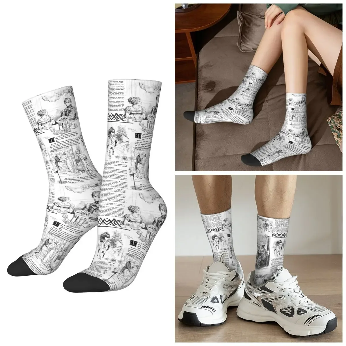 All Seasons Pride And Prejudice - Pages Socks Sport Middle Tube Socks Super Soft Stockings for Men Women Valentine's Day Gifts
All Seasons Pride And Prejudice - Pages Socks Sport Middle Tube Socks Super Soft Stockings for Men Women Valentine's Day Gifts